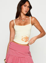 Lolana Hibiscus Graphic Tank Yellow