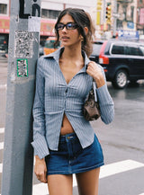 Rhode Mini Skort Blue Denim