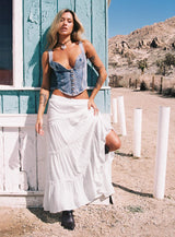 Miriah Maxi Skirt White Low Impact