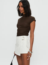 Elinora Wrap Mini Skirt White
