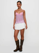 Zami Pleat Top Pink