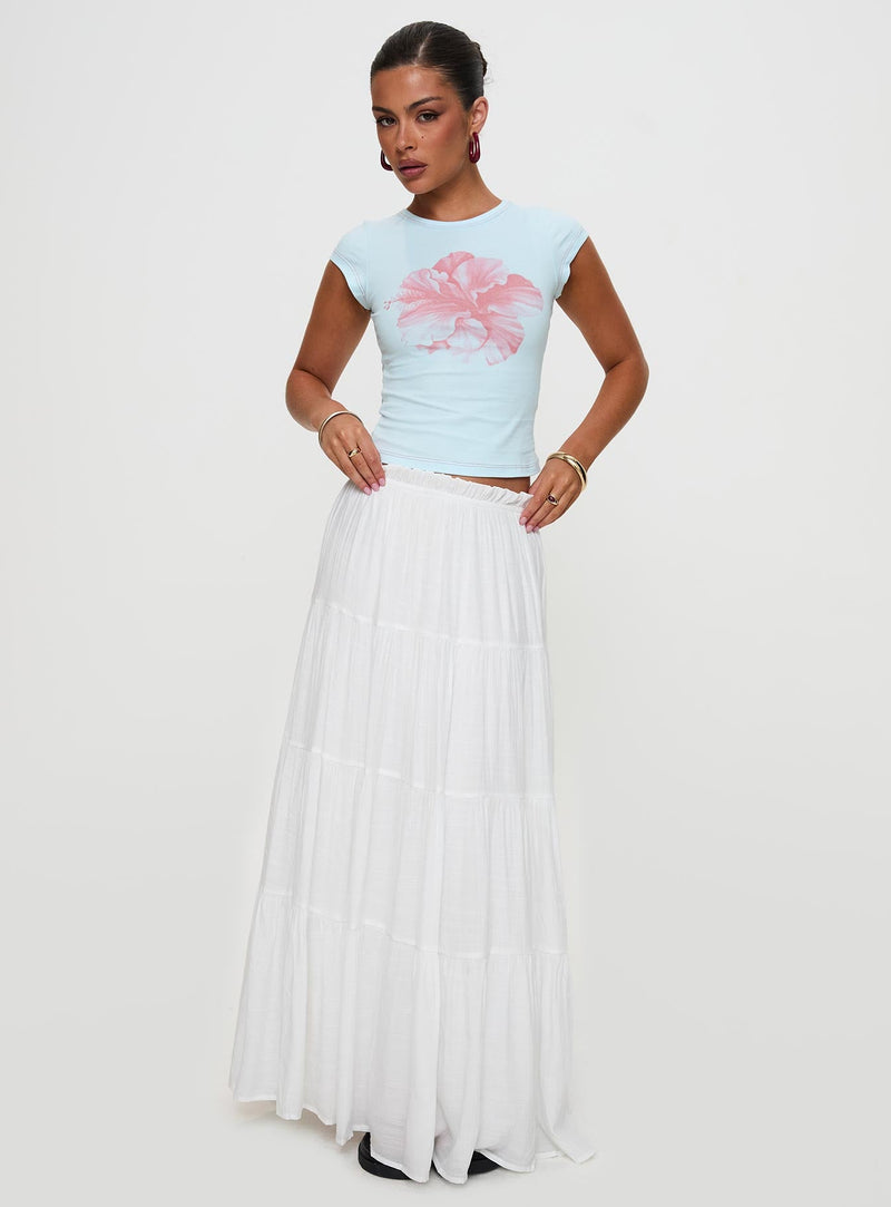 Owenz Hibiscus Baby Tee Blue