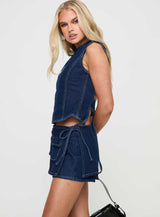 Countryside Skort Blue Denim