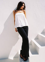 Mercer Linen Blend Maxi Skirt Black