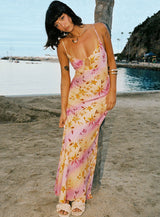 Lauraline Maxi Dress Pink / Floral