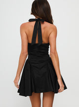 Karisse Halter Mini Dress Black