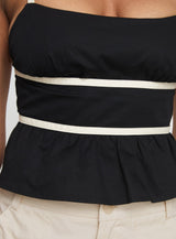 Daxon Top Black / Cream