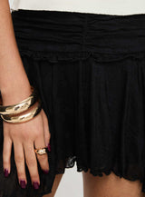Ayra Lace Mini Skirt Black