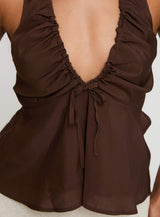 Gadot Halter Top Brown