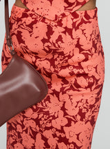 Casablanca Maxi Skirt Red Floral