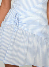 Archetype Strapless Mini Dress Blue Stripe