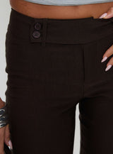 Kinkirk Flared Pants Chocolate Petite