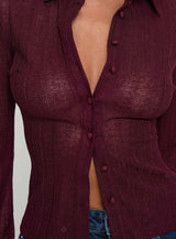 When You Sleep Long Sleeve Top Wine