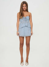 All My Friends Mini Skirt Blue
