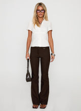 What A Show Button Up Top White