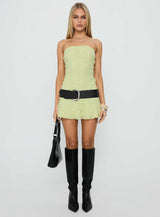 Vancesca Strapless Mini Dress Lime
