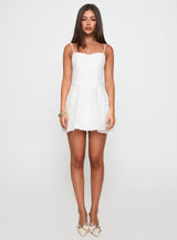 New Chapters Broderie Mini Dress White