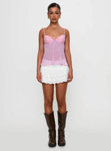 Zami Pleat Top Pink