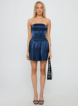 Forevermore Strapless Mini Dress Navy