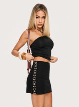 Tiramisu Mini Skirt Black