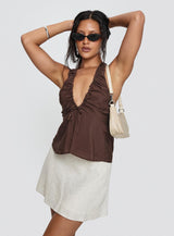 Gadot Halter Top Brown
