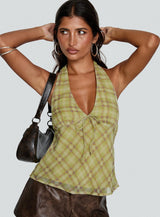Amalthea Top Green Check