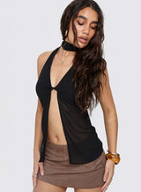 Jordayna Stud Mini Skirt Brown