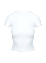 Baseline Scoop Rib Tee White