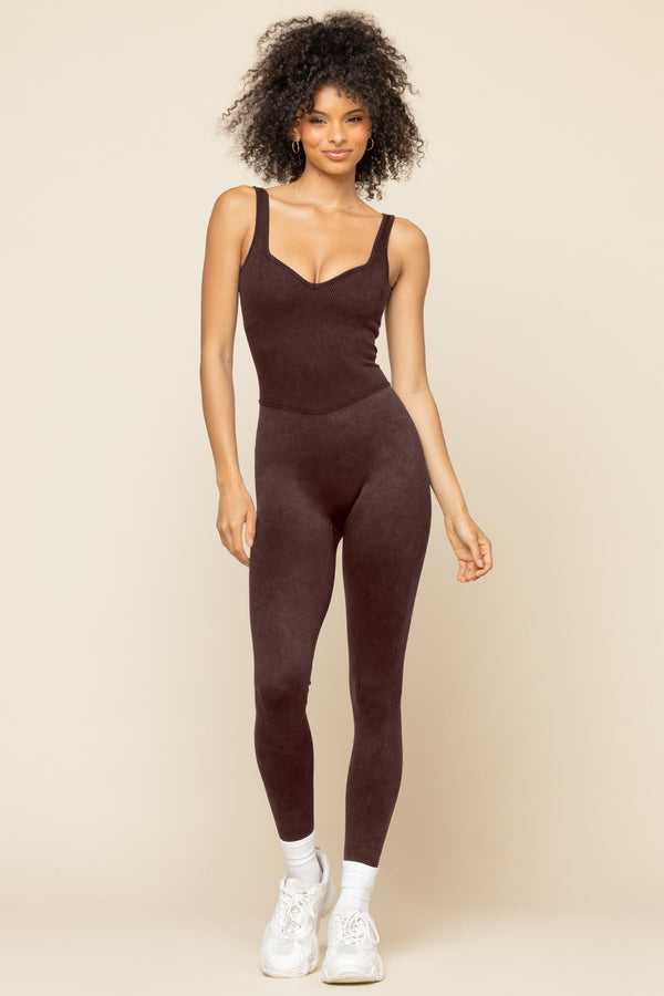 Be Flexible Seamless Onesie - French Roast