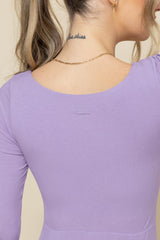 Go With The Flow Long Sleeve Jumpsuit - Lavender Haze