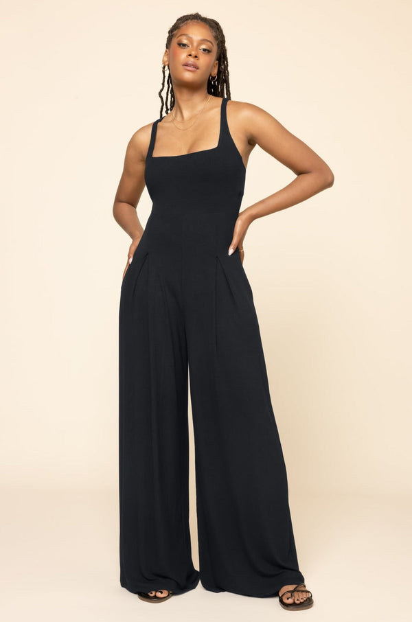 Go With The Flow Jumpsuit - Black
