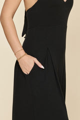 Halter Go with the Flow Jumpsuit - Black