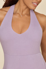 Halter Go with the Flow Jumpsuit - Lavender Haze
