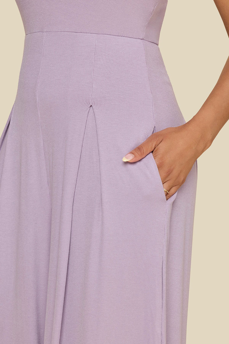 Halter Go with the Flow Jumpsuit - Lavender Haze