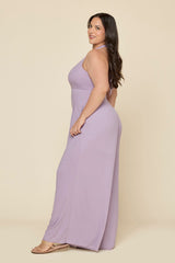 Halter Go with the Flow Jumpsuit - Lavender Haze