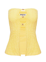 Lost Souls Strapless Cut Out Top Lemon