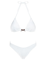 Lucky Bay Anglaise Triangle Bikini Top White