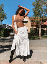 Miriah Maxi Skirt White Low Impact