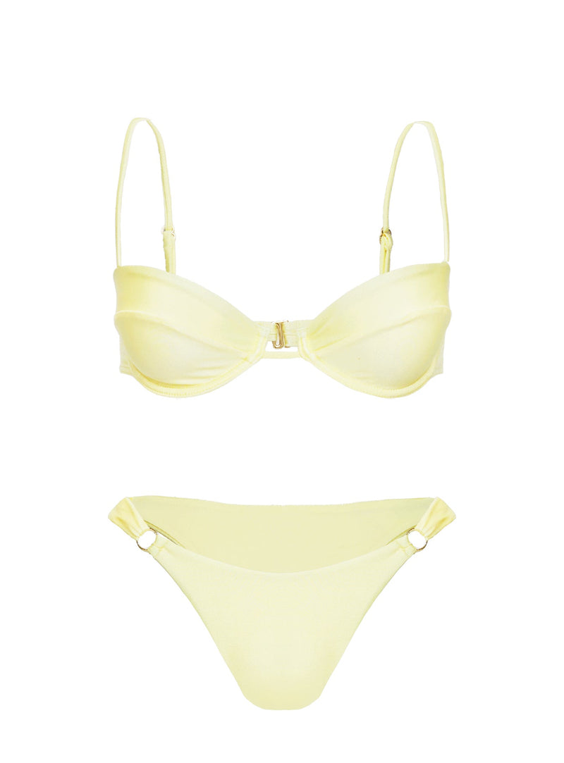 Presson Shine Underwire Bikini Top Yellow