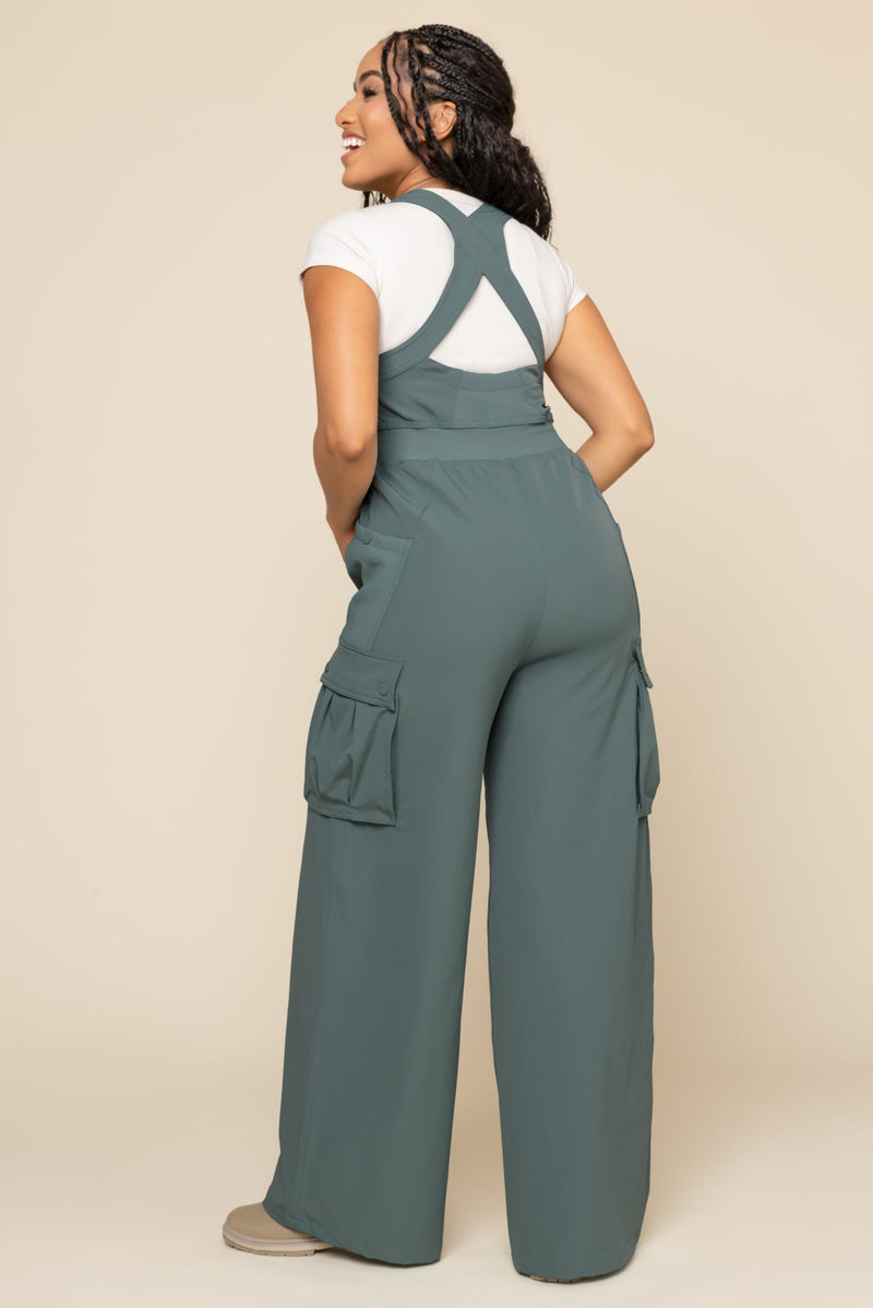 Take a Hike Overalls - Fog Green