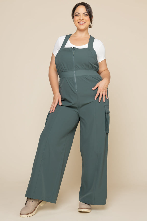 Take a Hike Overalls - Fog Green
